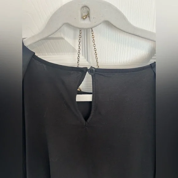 Who What Wear Black Puff Sleeve Blouse - Picture 7 of 7